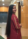 Deep Maroon Cotton Embroidered Kurta Set with Matching Dupatta